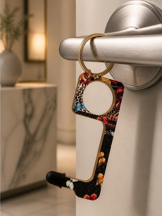 Johnny Was Accessories - NWT Johnny Was Floral Touch-less Door Button Tool Keychain